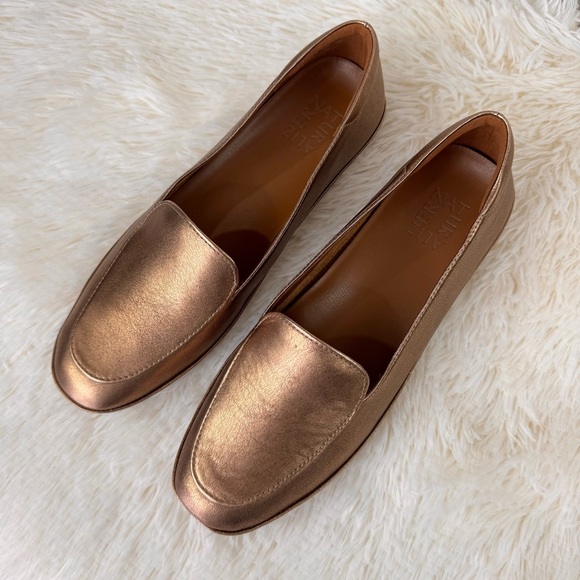Naturalizer Bashful Soft Bronze Leather Loafers 8.5 Metallic Copper Flats NWOT - Picture 10 of 10